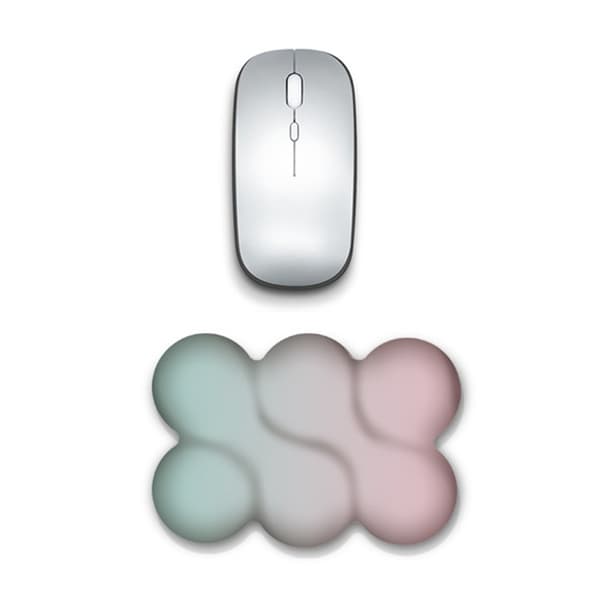Håndleddsstøtte Minneskum Tastatur Musematte Ergonomisk Skyform Musematte Green white gradient