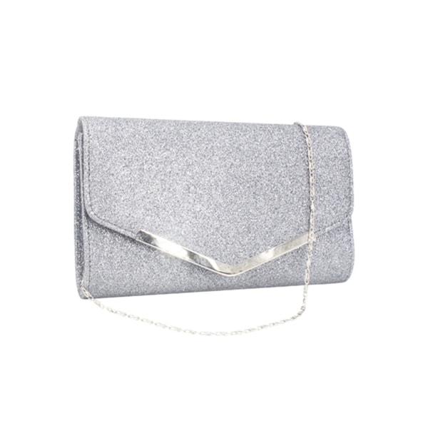 Glitter handväska Rhinestone Evening Bag Elegant Fest Bankett Clutches Dam Handväska Dam Cocktail Crossbody Axelväska White