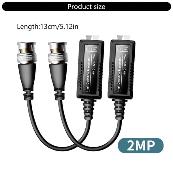 1 par AHD/CVI/TVI Twisted Passive Video Balun för signalöverföring