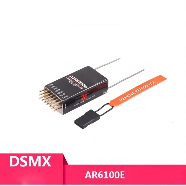 DSM2 AR6100E 6-kanals 2,4 GHz mottagare kompatibel DX6I DX7 DX8 DX18 DSX6 DSX9 sändarhelikoptrar