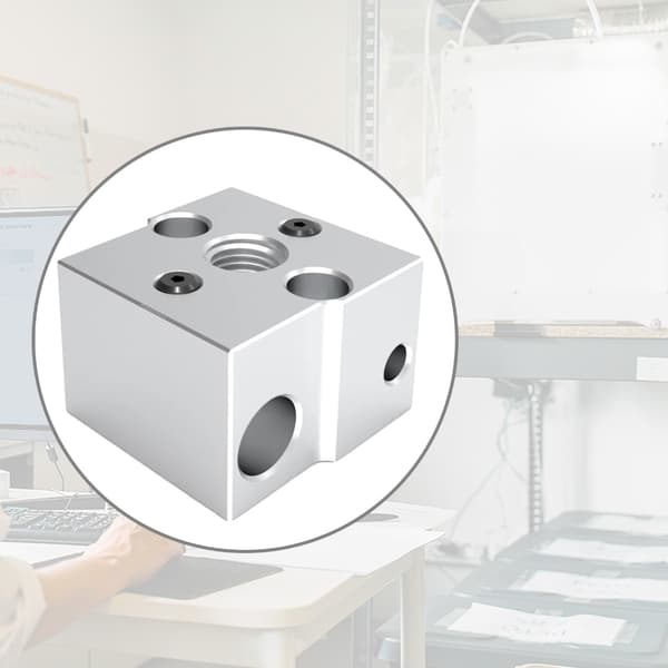 Aluminium Varmeblok til 3D Printer Hotend Varmeblok