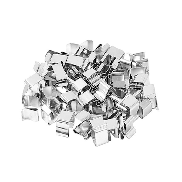 Förpackning med 50 Stuprännekrokar för Ljusslingor, Hållbara Metallkrokar, Utomhuskrokar, Lätt Montering, Hållbara för Juldekoration