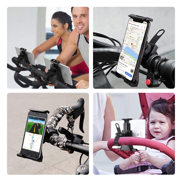 Motorcykel Cykel Telefonfäste Styre Tablettställsfäste för 4,7-11in Tablettelefonhållare Vagga för gym löpband
