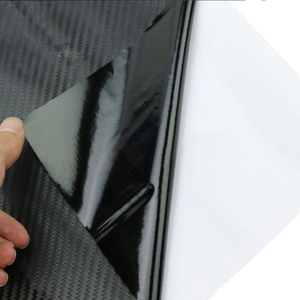 Svart matt bil vinyl klistermärke 3D kolfiber film auto inpackning folie Laptop