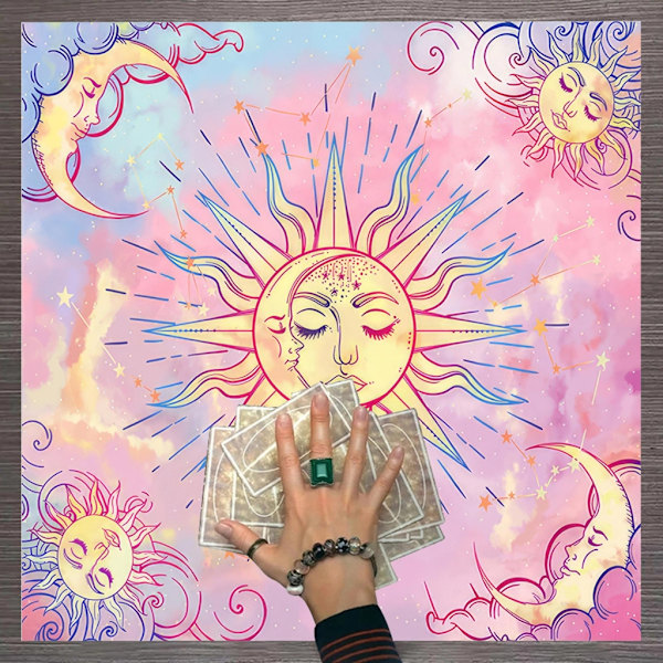 Praktisk Tarot-duk Bordsduk Bordsöverdrag för Matsal Kök Dekor 75x75cm