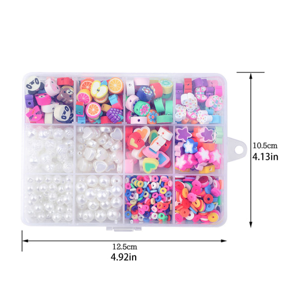 för Creative Beads Kit ABS Pearl Skicka 1 sax 2 trådar Smycken Pärlor DIY Göra Craft Beads Star Fruits Flowers Sha