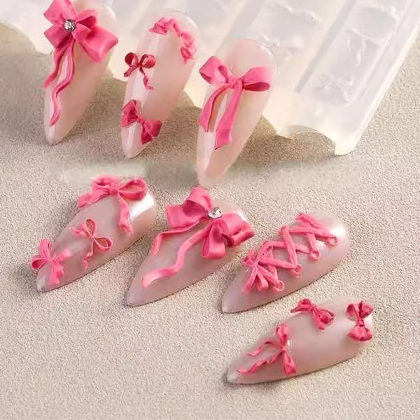 Bågar Nagelformar 3D Rosettformar Nagelkonst Silikonformar Nagelkonstdekoration