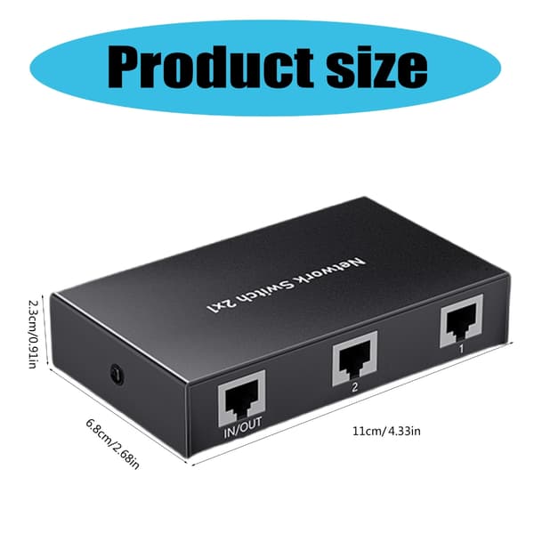 Netværk Switching 2 til 1 RJ45 Splitter Internet Extender RJ45 Konnektor