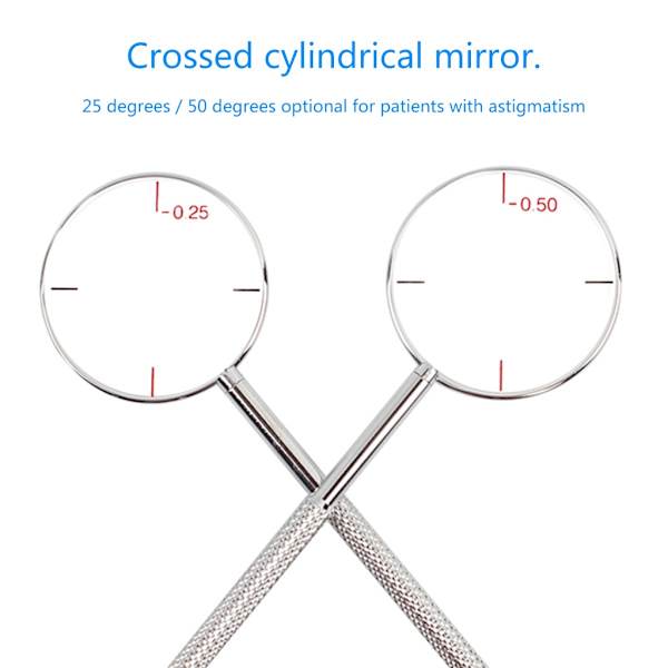 2-delad rund optisk korscylinderlins set Dioptrier Optiska instrument Dioptrier Kit Enkel användning Hållbar-