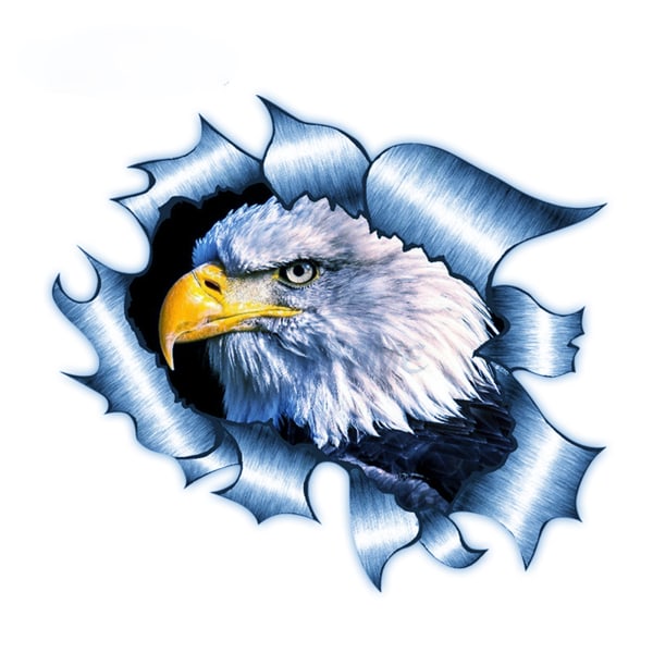 Dekoration Bil Dekal Flygande för Hawk Truck USA Eagle Flag Sticker Huv Dekaler Reflekterande Tejp Självhäftande 2