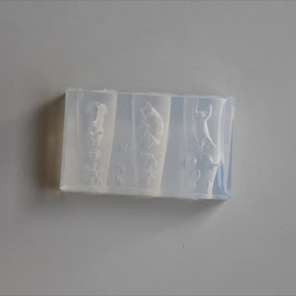 Klar og solid silikonform for nydelige katter, neglekunst og hobbyutstyr