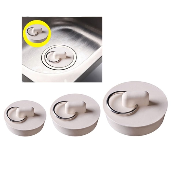 Universal badpropplock Gummi avtappningsplugg Mopp Poolplugg Badkar Dräneringspropp Mopp Poolplugg för kök Badrum F