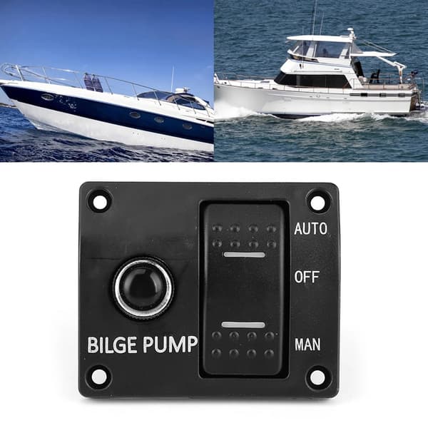 Lensepumpe Bryterpanel 3-Posisjon Marine Lensepumpe Kontrollpanel for Båter