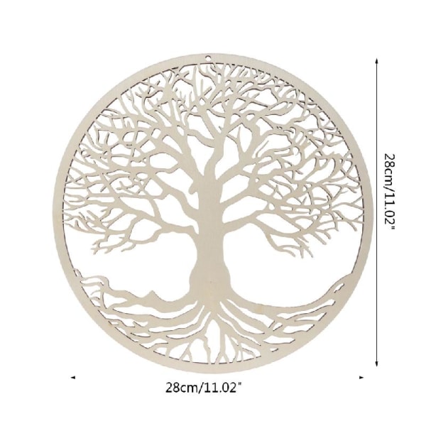 11 tum Geometri Väggkonst Trä Livets träd Väggdekor Meditation Väggskulptur Andlig gåva till vardagsrummet