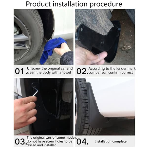 Sprutskjermer Mud Flaps Erstatning for Foran & Bak 4 Pakning for 8 pluss 20-21