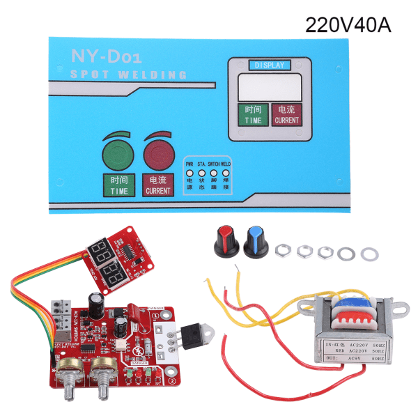 Bärbar punktsvetsstyrkort gör-det-själv-kit Justera för tidsström för gör-det-själv Enkel batterisvetsningssvetsning 220V100A