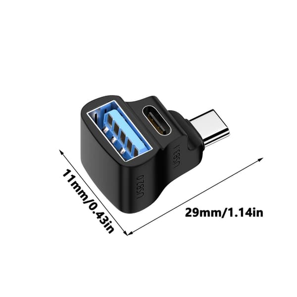 Typ C till Typ C USB Splitter Adapter 8K Display och 100WPD Snabbladdning