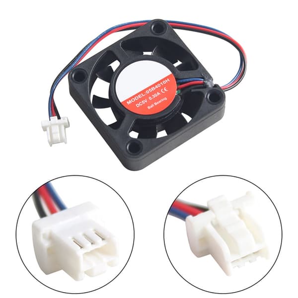 Del Print Ventilator Udskiftningsleje Blæser 40x40x10mm 5V 3 Ledninger 3D Printer