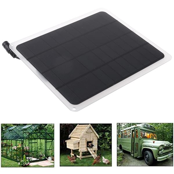 Solcellepanel Eksosvifte 10W 12V for Hønsehus Drivhus Kjæledyrhus