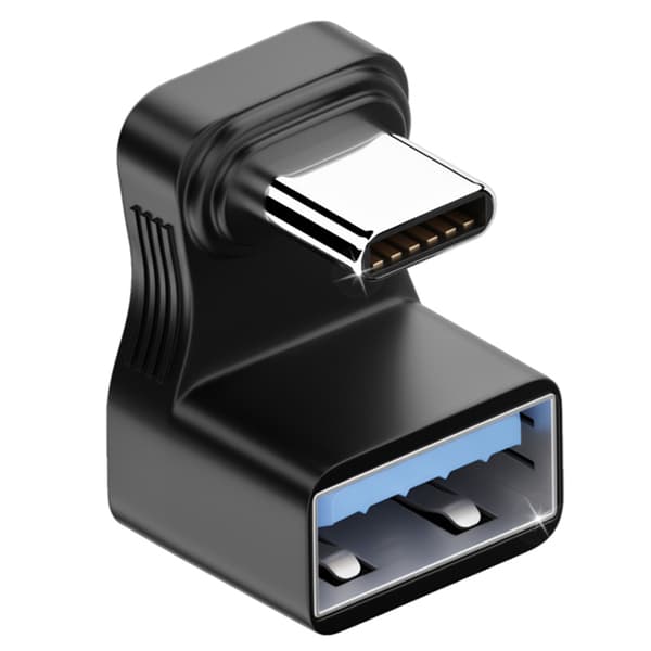 Mini USB hun til USB OTG-adapter USB3.0 til USB-C OTG-konverter 180° U-form