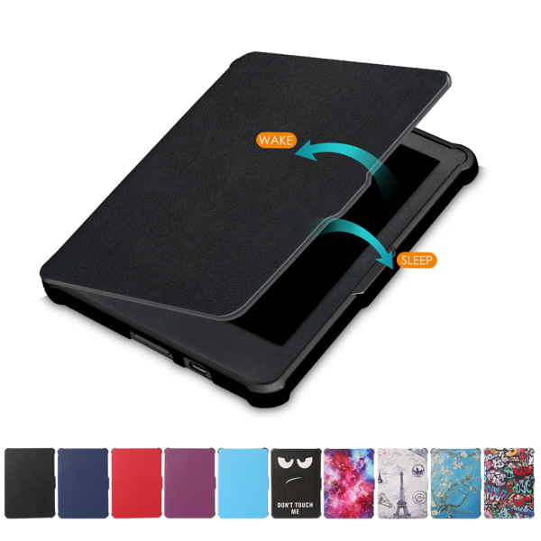 e-bok för Smart Cover för Case För Kobo Clara Clear Ultra Slim TPU Läder Skyddsfodral Flerfärgad White