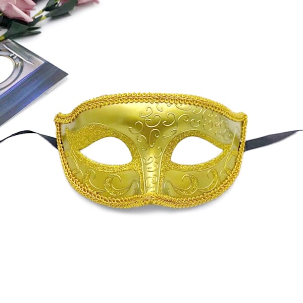 Maskeradmask venetiansk halloween kostymmask Mardi Gras mask festmask B