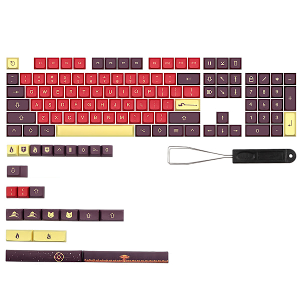 130 Taster Retro Eksplosjon Keycaps PBT Dye Sublimation Personlig XDA Keycap For Mekanisk Cherry MX Tastatur for Key Ca