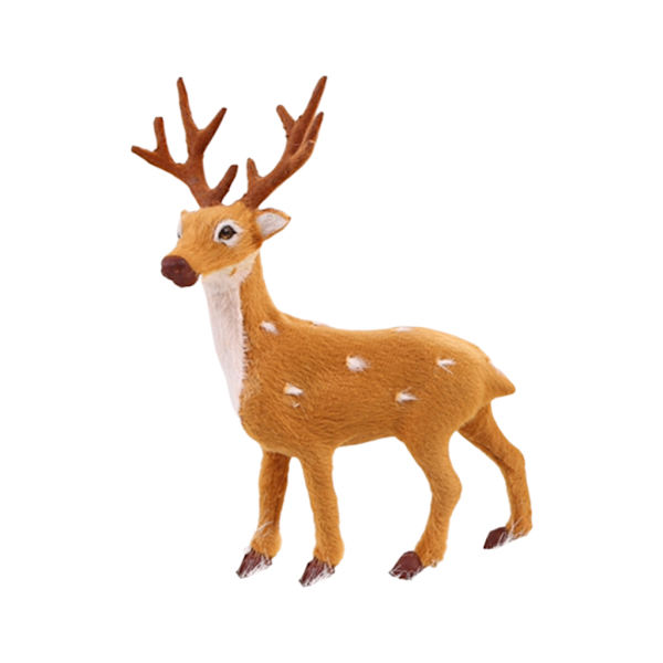 15/20/25/30/35cm Simulation Plysch Ren Stående Jul Sika Hjort Jul Älg Dockor Helgdag Renfigurer Verklighetstrogna