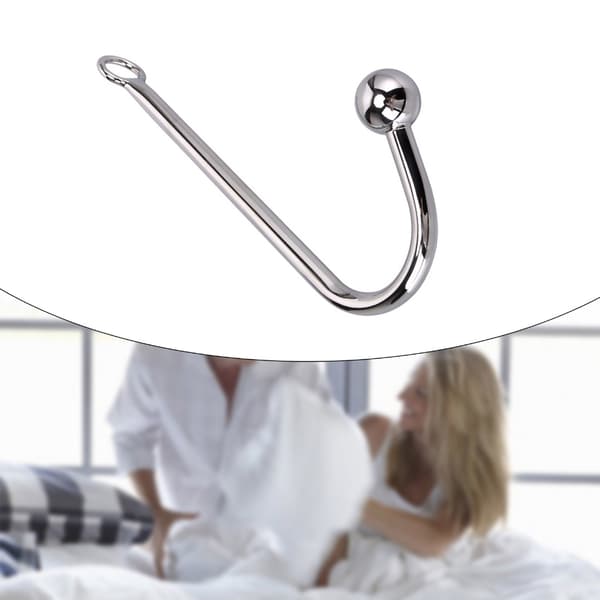Anuses Butt Plug Hook ruostumaton teräs Anuses Köysikoukku pallolla Bondage-lelu