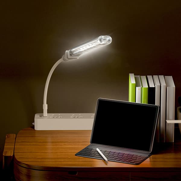 Klar PC Skrivebordslampe med 8 Lyse LED'er USB 5V Input til Natbrug