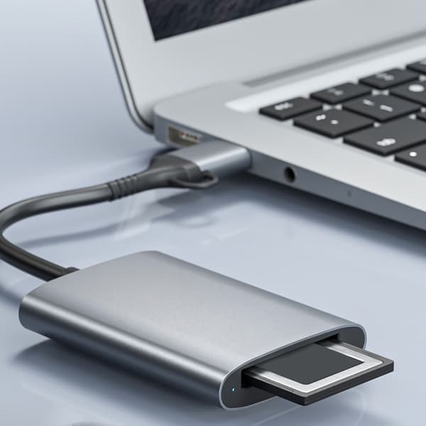 Højeffektive CF-kortlæser USB C-port 10 Gbps transmissionshastighed