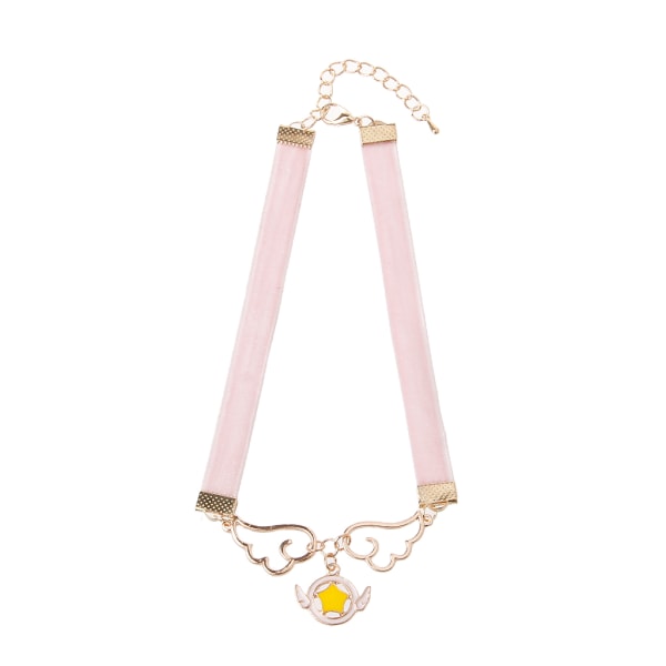 Härlig stjärna/blommor hänge Sammet Choker Halsband Matchande falsk krage Wing Cropped Choker för tjej Söt klädsel null - Petal B