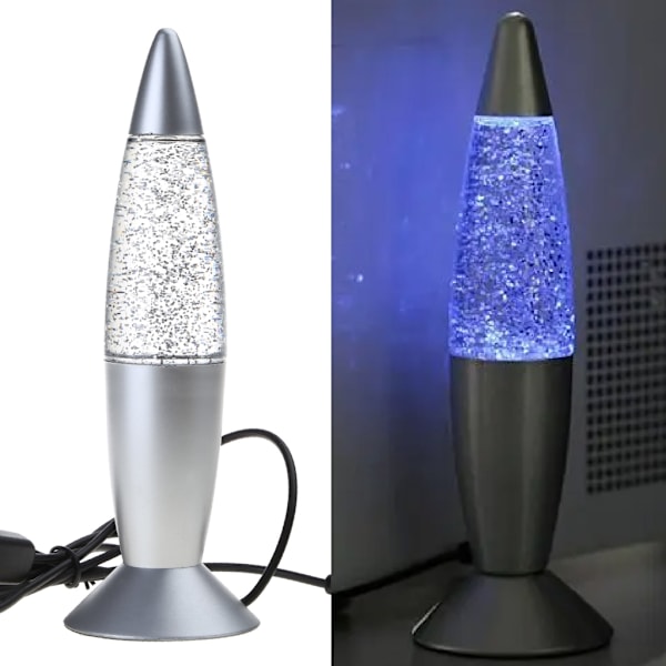 USB Plast Nattljus Vulkan Lava LED-lampa Metallbas Nattlampor Sänglampor för vardagsrumsdekorationer