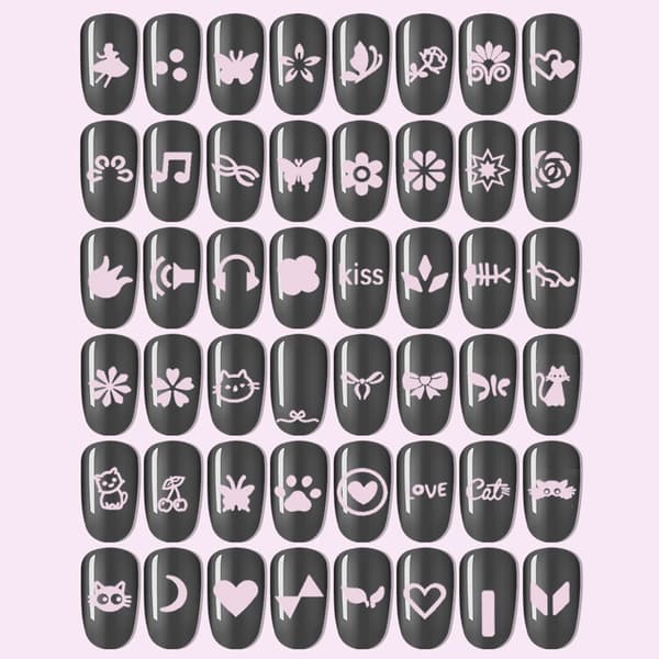 48 dele Manicure Stempelsæt til Neglekunstentusiaster Inkluderer Holdbare Stempler