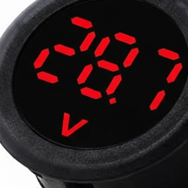 5-100V To-leder Voltmeter Digital Voltmeter LED Digital Display Cirkulær Red