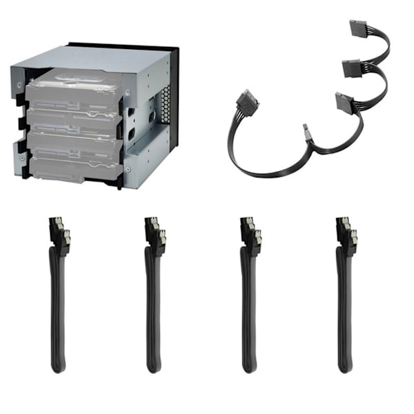 5 tommer 3 x Optisk Drev Bay Til 4-Bay 3.5 \"SATA HDD Cage Rack Beslag Harddisk Bakke Caddy Adapter Konverter