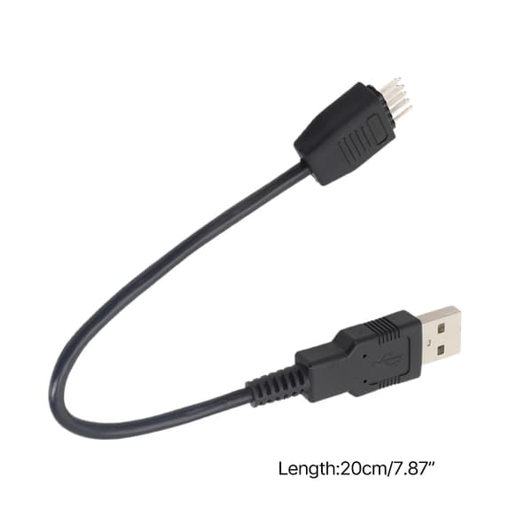 USB 9-pin stik USB-forlængerkabel USB2.0 til bundkort 9-pin hanforlænger