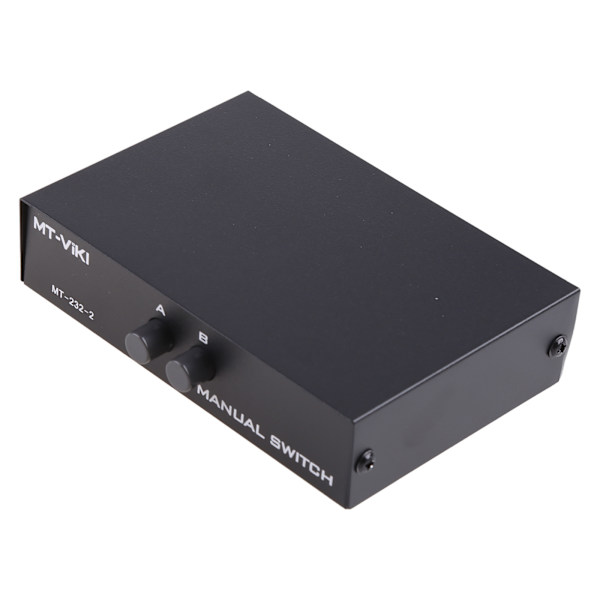 DB 9-stifts hane honkontakt seriell 2 in 1 ut RS232 datadelning manuell switch manuell väljarbox