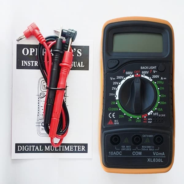 Multimeter LCD Display Spænding Strøm Ohm Tester Voltmeter Ammeter Ohmmeter