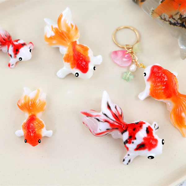 för Creative 3D Goldfish Lucky Bag Silikonform Form Harts Epoxi Form Jul Halloween Dekor Hem Ornam