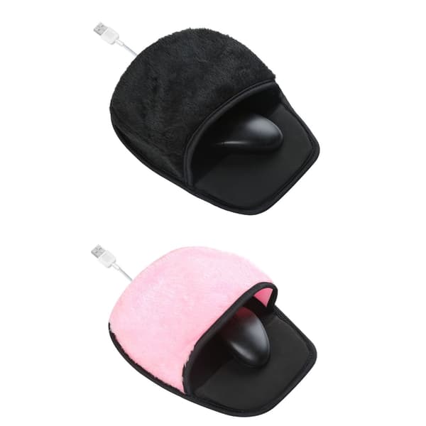 Oppvarmet musematte håndvarmer USB oppvarmet gaming musematte gave til menn kvinner Pink