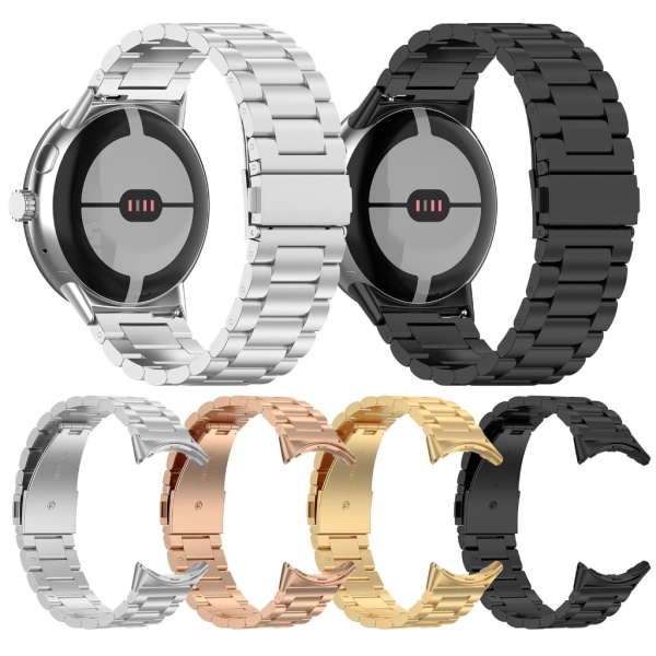 anti-scratch rostfritt bandrem Lämplig för Pixel Watch 2 Smartwatch Armband Armband Vattentät snabbkopplingsögla Black