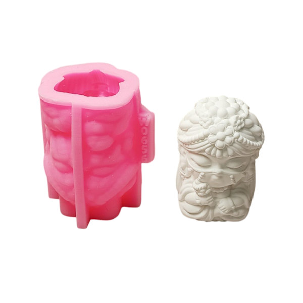 Silikoneform 3D Loulan Prinsesse Lysforme Støbeforme Ornamentforme
