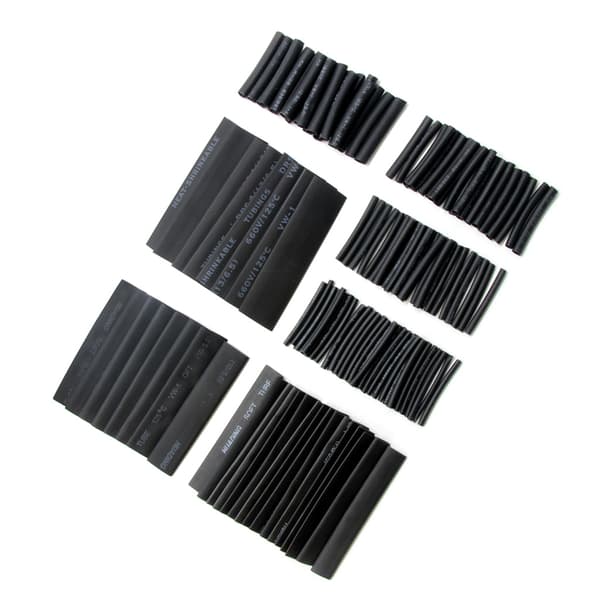 127x Elektrisk Isolering Krympeflex Kit Miljøvenlig Let at Bruge Sort