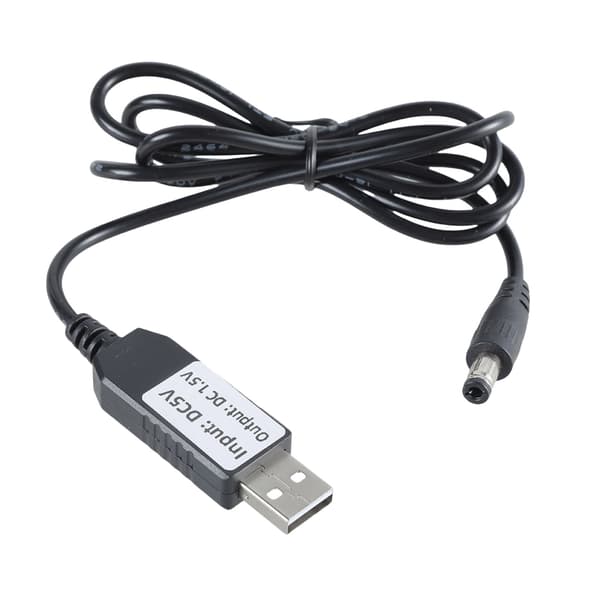 1.5V LR20 D Batterieliminator USB-kabel for gasskomfyr batteriadapter