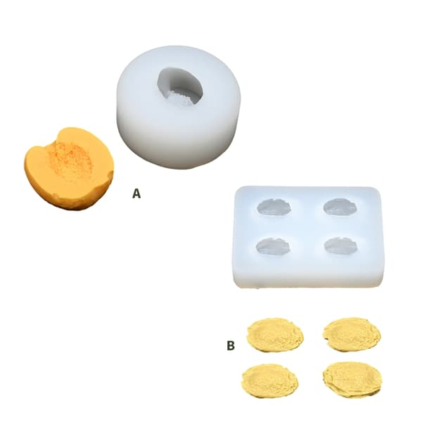 Realistisk 3D Abrikos Silikoneform til Fondant Kagepynt Bagning Form B
