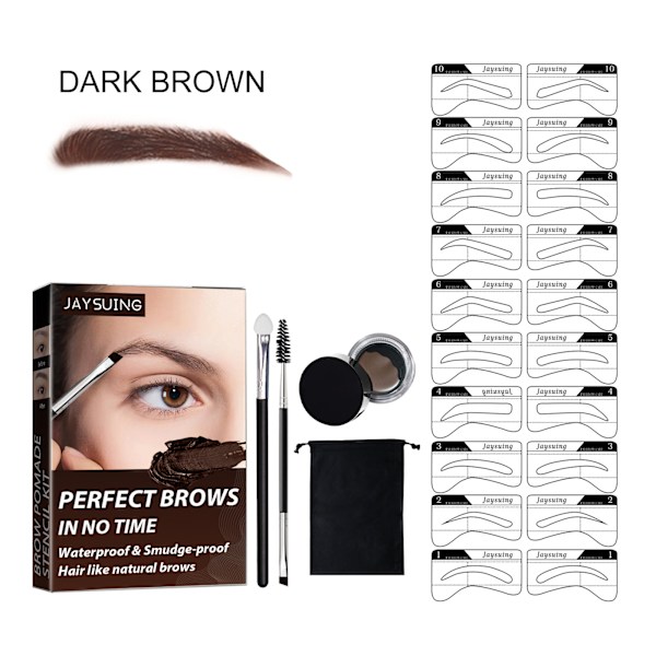 Øjenbrynsstempel og Øjenbrynsskabelon Sæt Øjenbrynsstemplingssæt, til Perfekt Øjenbrynsmakeup, Bryn Skabelon og Stempelsæt