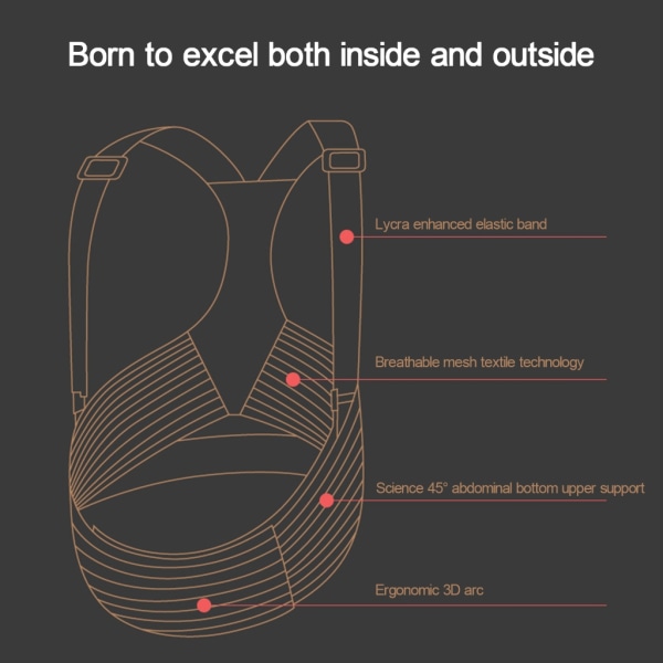 Magband för gravida kvinnor Gravidbälte Andas bukbindare Ryggstöd under alla stadier av graviditeten Khaki XL