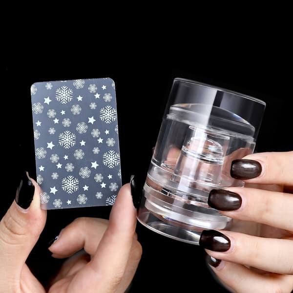 Quick Clean Silikon Nail Art Stamper Set för Professionella Manikyrer Hemma