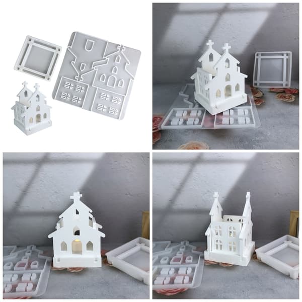 2-pack Silikonform Set Handgjorda Ornamentformar Högtidsfirande Form